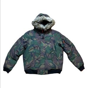 Polo Ralph Lauren faux fur trim camouflage jacket